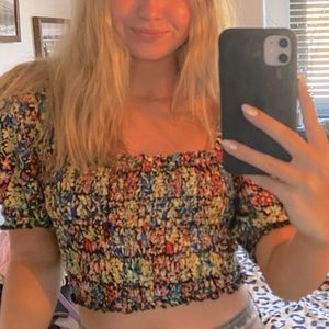 Urban Outfitters Floral Cropped Top.